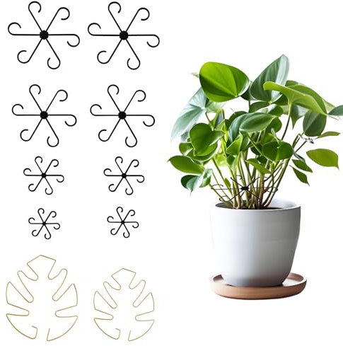 10 Stück Pflanzenstützen Set, Pflanzenhalter, Pflanzen Stütze, Blumenstütze Tragbar und Langlebig Staudenhalter Geeignet für Zimmerpflanzen Stauden und Blumen