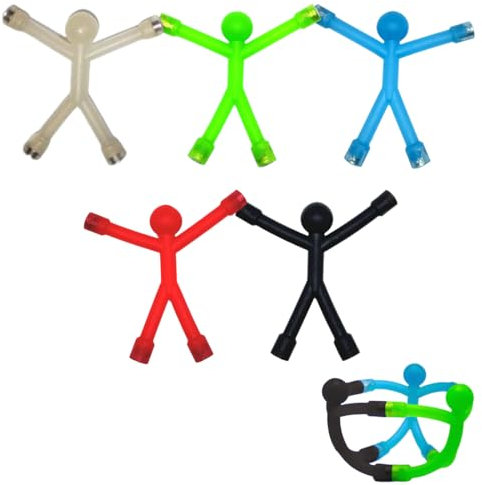 OUDQFCJ Mini Magnetische Figuren Spielzeug für Kinder Spielzeugmagnete Spiel Kühlschrank Magnete Männchen Reisespielzeug für Kinder 5 Pcs Gummi Magnet Spielzeug für 3-12 Jahre alt (Transparent)