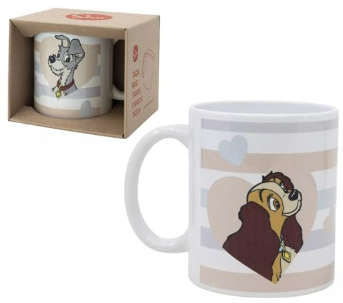 Tasse Lilly et le Clochard Disney en céramique modèle mug avec impression sublimatique bol de petit déjeuner 325 ml pour enfants