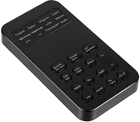 LAPYAPPE Changeur De Voix Mini Portable Multifonction pour Smartphone Et Ordinateur, 8 Effets Sonores Intégrés, Alimentation Dc5.00, Utilisation Ludique Et Mobile, Compact Installation