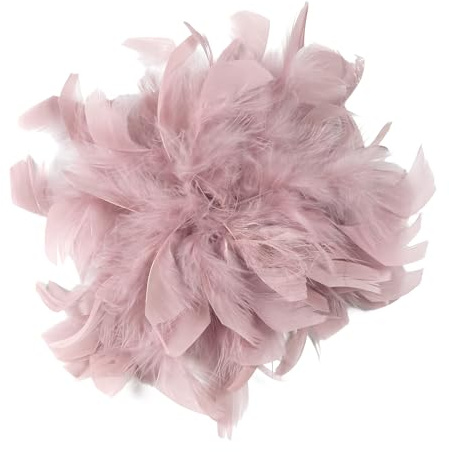 Baesics fjäder brosch damer 2-i-1 handgjorda fjädersmycken fluffig plugg vintage stil hatttillbehör bröllop fest karneval hårklämma fascinator för blazer klänning jacka – boho blommor design, TH, 100