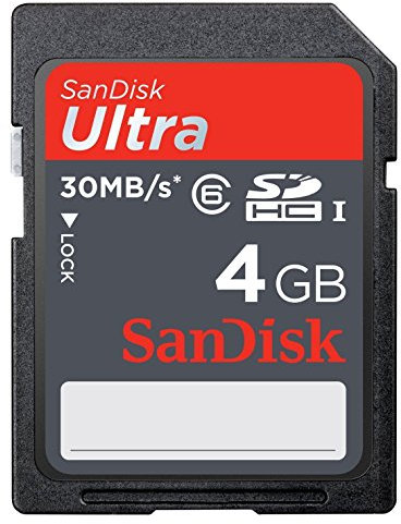 SanDisk Ultra Scheda di Memoria SDHC 4 GB, 30 MB/s, Classe 6