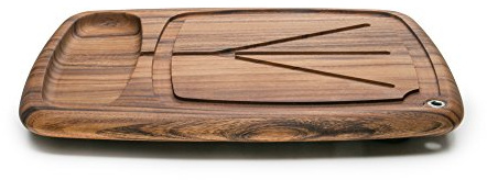 Ironwood Gourmet Kansas City - Tranchierbrett mit Saftrillen - aus Akazienholz - ca. 56 x 38 x 6,5 cm