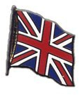 Flaggen-Pin/Anstecker Großbritannien UK vergoldet