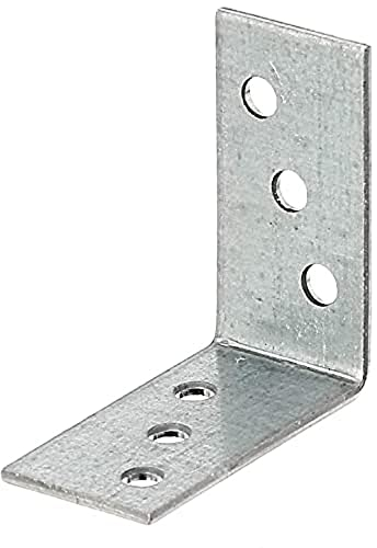 Alberts 846411 Squadretta di giunzione, zincata con procedimento Sendzimir, 40 x 40 x 20 mm, Set da 100