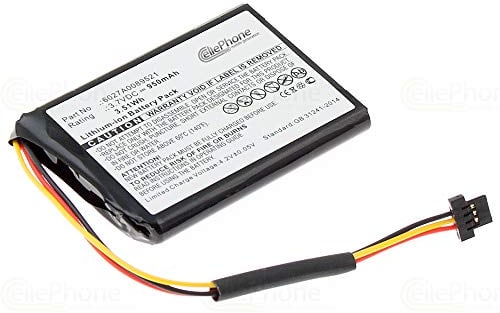 cellePhone Batterie Li-ION Compatible avec Tomtom Go 50 500 510 600 - One 140 140S US - Start 50 - VF65 VF6D VF6S (Remplacement pour 6027A0089521)