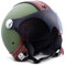 ARMOR HELMETS® AV-84 „Vintage Deluxe Green“ · Jet-Helm · Motorrad-Helm Roller-Helm Scooter-Helm Moped Mofa-Helm Chopper Retro Vespa Vintage · ECE 22.05 Visier Schnellverschluss Tasche L (59-60cm)
