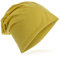 Miobo Slouch Beanie Mütze, Long, Unifarbe, Herren Damen, Senfgelb
