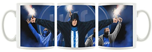 Ultras Karlsruhe mit Pyro als Bedruckte Kaffeetasse/Teetasse aus Keramik, 300ml, weiß