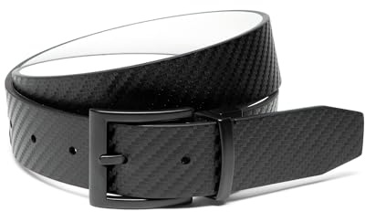 Nike Wendbare Karbonfaser-Textur für Jungen, Jungen, Gürtel, Carbon Fiber Texture Reversible, schwarz/weiß, Small