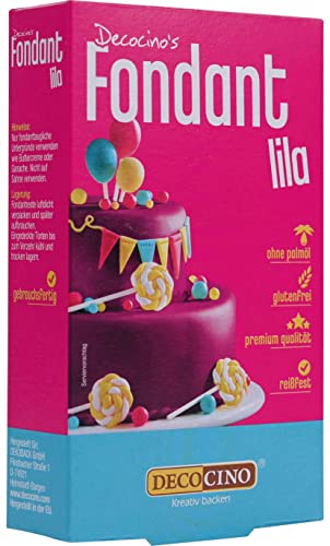 Decocino Fondant Lila 250 g ideal zum Verzieren von Kuchen, Torten, Cupcakes Palmölfrei & Laktosefrei