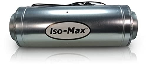 Weedness Can Iso-Max Rohrventilator 3-Stufig 430 m³ 160 mm Anschluss Schallgedämmt - Abluft Ventilator Rohrlüfter leise Silent Lüfter Grow Zuluft Badlüfter