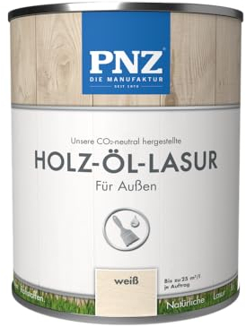 PNZ Holz-Öl-Lasur, Gebinde:0.75L, Farbe:weiß