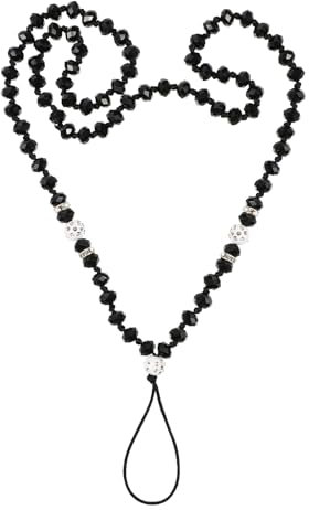 Hemobllo Catena di Cristallo con Perline Cavo di Portachiavi Appeso al Collo con Cordino per Cellulare