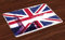 ABAKUHAUS Union Jack Platzmatten, Grungy gealterter BRITISCHER Flagge Big Ben Double Decker-Land-Kultur-historischer Markstein, Tiscjdeco aus Farbfesten Stoff für das Esszimmer und Küch, Blau und Rot