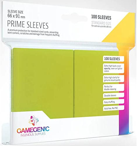 Gamegenic, Prime Sleeves Lime, Sleeve Color Code: Gray