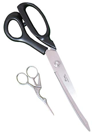 Forbice Extra Lunga da 30 cm per Casa e Ufficio - Multiuso per Tappezzeria, Sartoria, Cucito - Gru da 4,5 cm - Acciaio Inox - 2 Pezzi