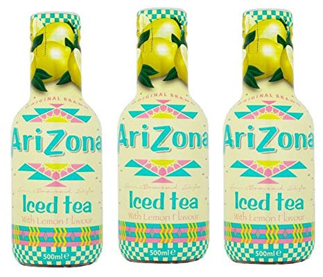3 Bottiglie di Tè freddo al Limone -ARIZONA POMEGRANATE- 500ml