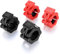4PCS 1in/2.5cm Barbell Clips, Non-Slip Quick Release Barbell Collars, with clip Lock Barbell Clip for Fitness Weightlifting Training（Red&Black）