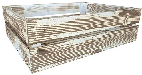 sunnypillow Vintage Holzkisten 50 x 40 x 15 Massive Weinkisten in vielen Farben zur Auswahl Holz Kisten Obstkisten Apfelkisten, Holzregal