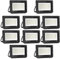 10 pieza LED Foco Proyector Luz Fría 6500K 30000 Lúmenes Focos LED 300W Exterior con IP65 LED Floodlight Exterior Iluminación Decoración LED Exterior Proyector Hogar Foco LED Impermeables