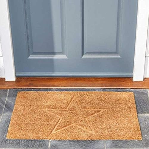 Garden Mile Doormats - Heavy Duty Coir Door Mat - Large Doormat 75 x 45 cm - Star Design Non Slip Door Mats With PVC Backing - Indoor Outdoor Mat (Starstruck)