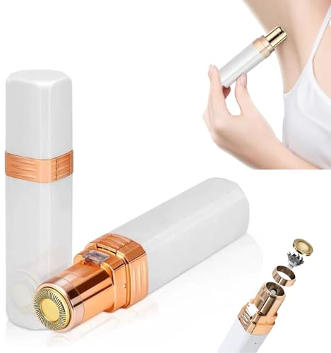 Elektrischer Mini-Haarentferner, Epilierer und Zubehör, Epilierer, süße Lippenstift-Form, Gesichtshaarentfernungsmaschine für Frauen, Gesichtshaarentfernung, Rasierer [Weiß]