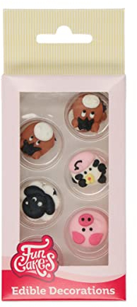FunCakes Zucker Dekorationen Bauernhoftiere Set/12