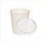 VIRSUS 200 Bicchieri in cartoncino per Acqua 200ml di Colore Bianco Bicchieri biodegradabili in carta per bevande calde e fredde + 200 Coperchi Trasparenti Riciclabili