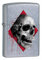 Accendino Zippo® Skull 49859, Accendino Antivento Ricaricabile Zippo, Realizzato in Metallo con Caratteristico click Zippo, Color Viola Opaco, Made in USA, Ottima Idea Regalo