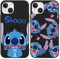 Omyzo [2 pieces Case Compatible with iPhone 14 Plus 6,7 Stitch Case,Soft TPU Silicone Shockproof Cover Cute Cartoon Kawaii Character Design for Kids Women Boys Girls Protective Phone Cover Black