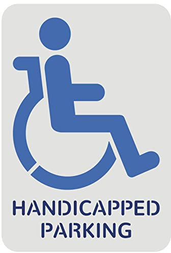 FINGERINSPIRE Handicap - Stencil 29,7 x 21 cm, in plastica, per parcheggio e parcheggio