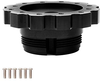 Auto Lenkradnabenadapter, Asudaro Aluminiumlegierung Lenkradadapterplatte Lenkradadapter mit 6 Schrauben und 1 Schraubenschlüssel, kompatibel mit P*X*N L*E*S*T*E*R V10 Schwarz