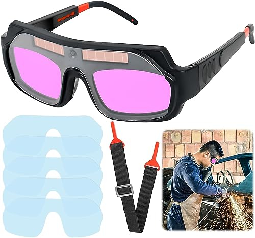 Lunettes de Soudage à Gradation Automatique Solaire - Protection Anti-Reflets Réglable avec Accessoires