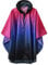 Regen Poncho Jacke Mantel für Erwachsene mit Kapuze wasserdicht mit Reißverschluss im Freien, Violett+Blau+Schwarz
