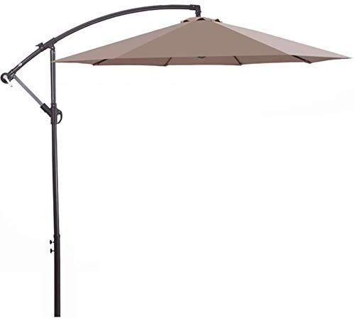 NOALED Parapluie de marché Suspendu Parapluies extérieurs Parasol commun en Fer forgé, avec Base à manivelle et Croix, Non étanche à la Pluie