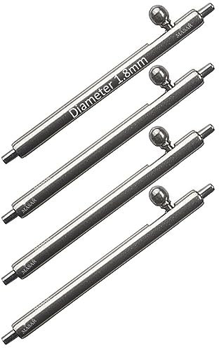 masar 24mm Xsa Ø 1,8 mm Federsteg Schnellverschluss, Armband schnellspanner stifte federstifte federstange Watch pin Quick Release Spring bar uhrenstifte uhrenstege Edelstahl – 0,8 mm, 4 Pcs 24 mm