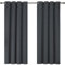 Ystyle Rideau Occultant 100% Effet Lin, Rideau Thermique Isolant Anti Froid Et Chaleur 2 Pièces, 140×180 Rideau Phonique Anti Bruit, Rideaux Moderne Chambre Maison Salon À Oeillets, Gris