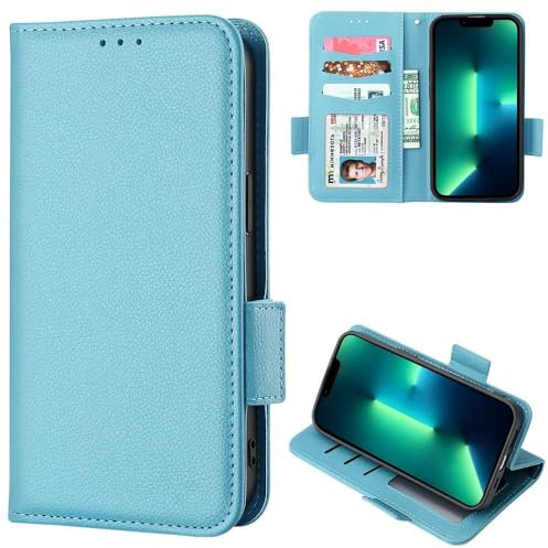 Case Compatible with ZTE Blade A3 2019,Leather Flip Case with Card Slot,Wallet design,Standable Flip Case Light blue