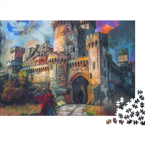 Schloss 1000 Teile Ritter Puzzle Für Erwachsene Geburtstag Family Challenging Spiele Wohnkultur Lernspiel Stress Relief 1000pcs (75x50cm)