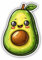 Samunshi® Süße Kawaii Avocado Aufkleber Anime Car Decal Sticker für Mofa Fahrrad Roller oder Auto Sticker Fahrrad Mtb Mountainbike Rennrad Comic Cartoon Retro Sticker 10x15cm