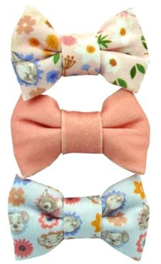DISNEY Lot De 3 Pinces à Cheveux Nœud – Animaux Disney Bambi, Panpan, Marie – Idéales Pour Cheveux Courts - Barrettes Légères, Sécurisées – Accessoire Bébé, Enfant - Produit Officiel Disney