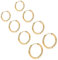 Small Hoop Earrings Set, 8 Pcs Surgical Steel Hoop Earrings, 10/12/14/16mm Gold Hoops Earring for Men Women Boys Girls(Gold)