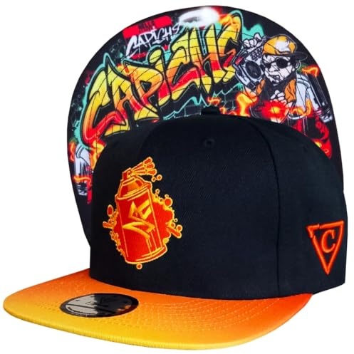 Capiche [99+ VARIATIONEN] Snapback Cap Herren Kappe Baseball Mütze Kunst Unisex Schirm Männer One Size Tattoo Damen