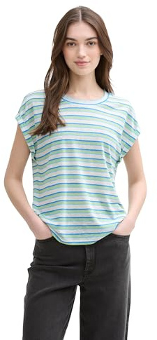 Tom Tailor Denim Damen T-Shirt mit Streifenmuster