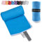 Wowtowelz kompaktes Mikrofaser Handtuch, Reisehandtuch, Sport- Fitnesshandtuch, Strand- Badetuch, leicht u. schnelltrocknend, (Blau, 180 x 110 cm)