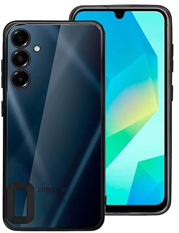 Cool Schutzhülle für Samsung A165 Galaxy A16 / A16 5G, metallischer Rand, Schwarz