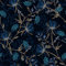 VEELIKE Papier Peint Fleuri Pissenlit Bleu 44,5 cm x 900 cm Papier Peint Adhesif Mural Chambre Floral Noir Rouleau Adhesif Decoratif Salle de Bain Rouleau Adhesif pour Meuble Salon Décoration Cuisine