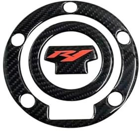 TRFBD Dekorative Matten Motorrad Kohlefaser Fischgräte Aufkleber Aufkleber Logo Schutz Pad Kraftstofftank Pad Für Y&amaha YZF-R1 YZF-R1 YZF-r1 R1(Style 2)