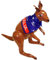 Henbrandt 3 x Inflatable Kangaroo with Australian Flag 70cm Blow Up Kangaroo Inflatable Toys Party Decorations Pool Party Photo Booth Props Football World Cup Fancy Dress Accessory